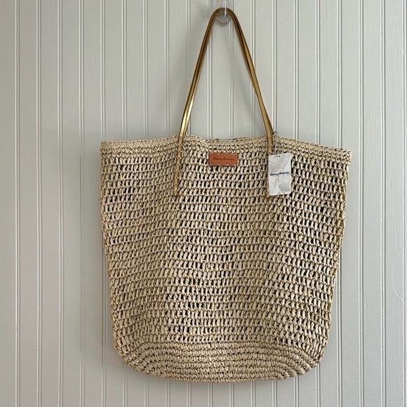 Tommy Bahama Sunchaser Straw Tote NWT - Picture 10 of 11